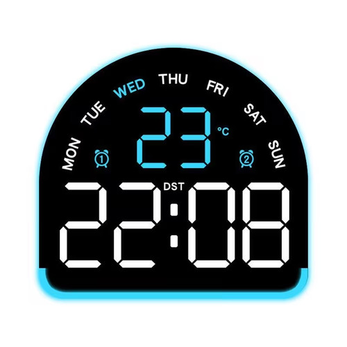 Modern led digital clock - digital, large