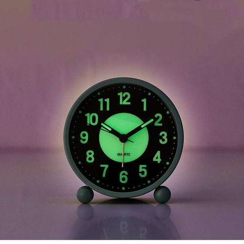 Black silent bedside alarm - black,