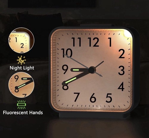 Non ticking silent alarm - silent,