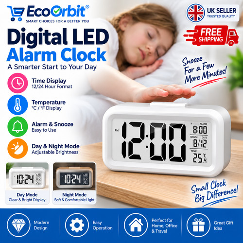 Digital led bedside snooze - bedside,