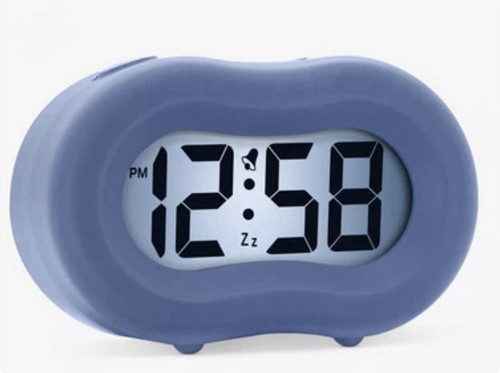 Blue digital alarm clock - digital, lcd
