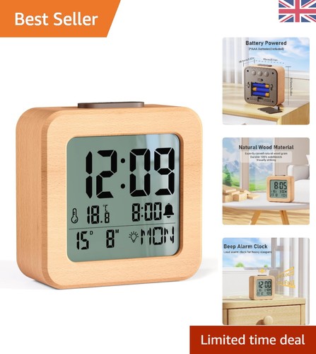Alarm clock wooden digital - clock,,