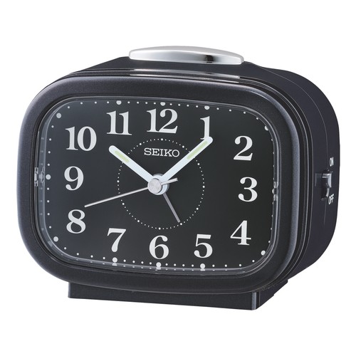 Seiko black bedside bell alarm - seiko,
