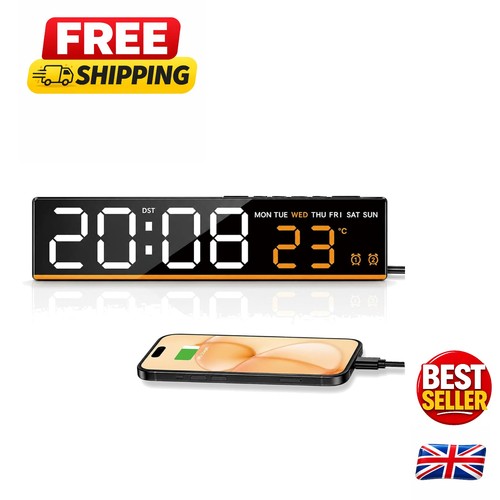 Modern led bedside clock with - led,