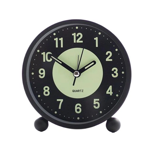Black silent bedside alarm - silent,
