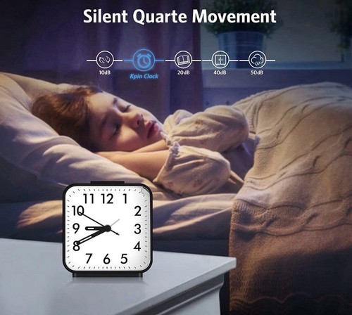 Non ticking silent alarm - ticking, clock