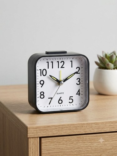 Quartz alarm clock with - alarm, night